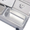 Electric Food Warmer Catering 4/6 Pots Bain Marie Buffet Wet Well Heat with Lids
