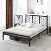 King Size Heavy-Duty Metal Frame Modern Bed Frame w/Under-bed Storage