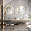 LED Bathroom Mirror Dimmable Defog Makeup Mirror with Backlit Clear Glass Frame