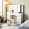 Dressing Table with 7 drawers Mirror Stool Set Bedroom Makeup Desk Vanity table