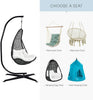 Adjustable Egg Chair Hanging Swing Stand Hammock Lounge Chair Bracket Max 330lbs