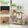 Outdoor Garden Potting Bench Table Acacia Wood Planting Workstation