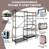 Garage Sports Equipment Organizer Golf Bag Ball Metal Storage Rack on Wheels