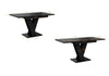 Extendable Table 120-160x80cm Kitchen Royal Marble Effect Masiv