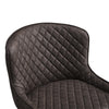 2 Pcs Faux Leather Bar Stools Diamond Seat Dining Room Chairs Metal Legs