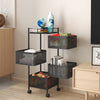 5 Tier Kitchen Rotating Storage Trolley Cart With Wheels Utility Vegetable New