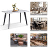 White Dining Table Dining Room Kitchen Garden Table Metal Straight Legs Morden