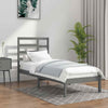 Bed Frame Grey Solid Wood 90x200 cm vidaXL