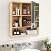 Bamboo Bathroom Cabinet Wall Over Toilet Storage w/ Mirror Door & Shelf