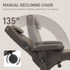 Massage Recliner Chair with Footstool PU Armchair with Adjustable Backrest Brown