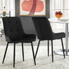 2x High Back Velvet Dining Chairs Modern Design Dining Room Chairs Metal Legs