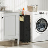 Slim Bathroom Storage Cabinet Narrow Rolling Storage Organizer-Black