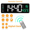 LED Digital 16" Wall Clock Temperature Date Display Alarm Clock Large Home Decor