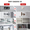 LED Bathroom Mirror Cabinet With Shaver Socket Demister Heated Clock 650×600mm