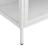 Display Cabinet White 90x40x180 cm Steel and Tempered Glass