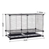 Portable Pet Dog Puppy Metal Training Cage Crate Metal Wire Cages 1 Door w/ Tray