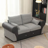 2/3 Seater Soft Fabric Deep Seat Sofa Settee Large Armrest Living Room Office
