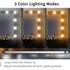 15 Drawers Dressing Table with Mirror, Makeup Vanity with Power Outlet, LED