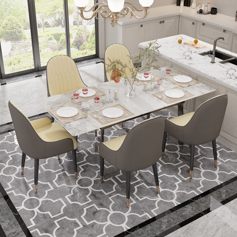 Restackable Table XXL Concealed Retractable Dining Table Extending 150-180cm Table for 6 ...