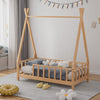 Wooden Kids Treehouse Bed Frame Childrens Toddlers Floor Bed Frame Low Bedstead