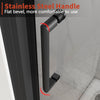 Black Shower Enclosure And Tray Sliding Door Wet Room Cubicle 8mm Nano Glass
