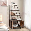 Indoor Tall Pet House Corner Shelf Large Cat Litter Box Enclosure-Coffee