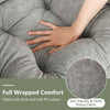 Modern Upholstered Leisure Sofa Armchair Reading Chair w/Footrest-Grey