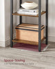 Industrial 6-Tier Bookshelf, Bookcase, Shelving Unit for Office, Study