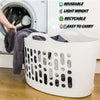 50L Flexible Laundry Basket Plastic Washing Clothes Bucket Home Storage Hampers