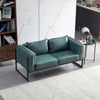Single/Double/Triple Sofa Armchair Faux Leather Cushion Seat Metal Frame Armrest