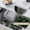 High Gloss LED Coffee Table Living Room Storage Lift Top Power Outlet Socket