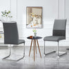 Dining Chairs Set of 2 Faux Leather with Stylish Chrome Cantilever Metal Frame