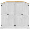 Wardrobe White 194x52x186 Solid Wood Pine R7M2