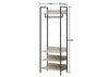 Industrial Open Wardrobe Clothes Rail Bedroom Storage Unit Shelves White Oak
