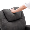 Electric 8 Point Massage Fabric Riser & Recliner Chair Heated Sofa Armchair Grey