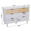 White Chest of 6 Drawers Storage Cabinet Display Sideboard Living Room Bedroom