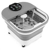 Pedicure Foot Soaker Collapsible Foot Spa Massager with Foot Bath Tub-Grey