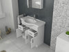 Bathroom Vanity Unit & Under Sink Basin Storage Cupboard Furniture Set White 750