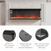 Electric Fireplace 3 Sided Panoramic Fire 40 inch Standing Insert LED Flames