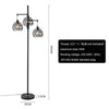 Vintage Floor Lamp Free Standing 3Head LED Bulb Light Reading Bedroom LivingRoom
