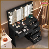 Dressing Table with 5 Drawers and 11 LED Lights Hollywood Mirror Makeup Desk