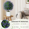 Set of 2 Artificial Lavender Topiary Ball Trees-Purple