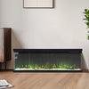 Electric 3 Sided Media Fire 40/50/60in Standing Insert LED Fireplace Panoramic
