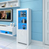 High Gloss Display Cabinet with LED Light Storage Sideboard Cupboard Modern