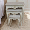 Cream Set of 3 Nest of Tables Nesting Coffee Side End Wooden Nest Furniture