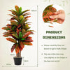 100cm Artificial Croton Plant Tall Fake Croton Palm Tree Home Faux Decor