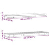 Futon Sofa Bed with 70x206x11 Solid Wood Pine E6J9