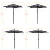 Garden Patio Parasol Sun Shade UV Protection Umbrella Steel Tilting Crank Handle