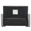 2 Seater Sofa Bed, Convertible Bed Settee Fabric Loveseat Sofa Couch, Grey