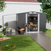 8x4FT Lockable Metal Garden Shed Sheds Outdoor Storage Hous WITH Open Shed